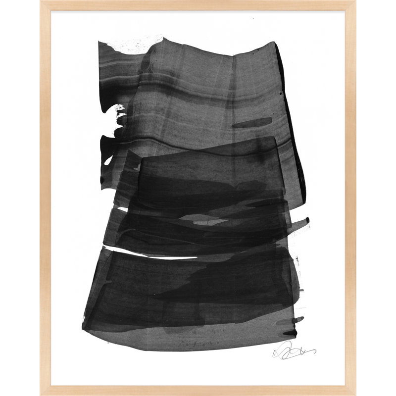 Brushstroke 2 Painting by Jacques Pilon, 30" H x 24" W x 1.25" D, Brown