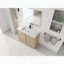 Meuble-lavabo autoportant de 42 pouces avec lavabo en résine et 2 portes d'armoire à fermeture en douceur-382692765