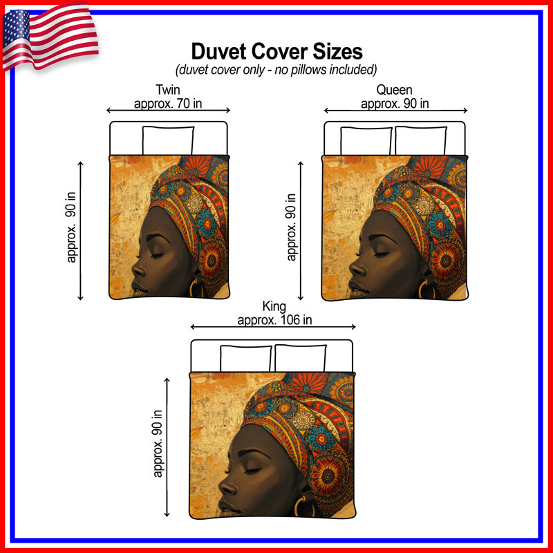 Housses de couette femme africaine, Grand lit