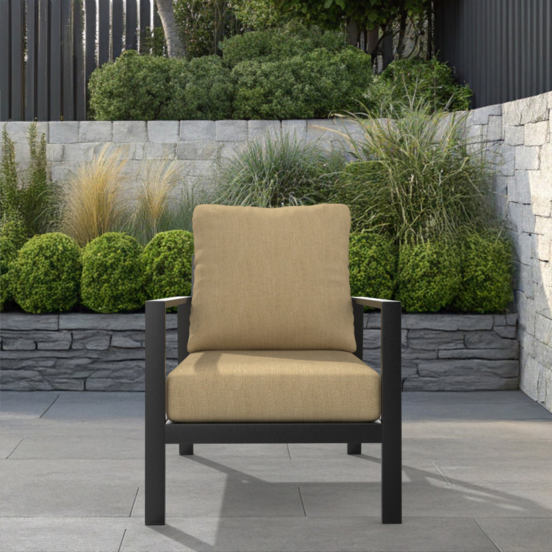 Deep Seating Outdoor Sunbrella® Seat/Back Cushion, Canvas Heather Beige Sunbrella® Canvas