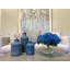Hydrangea Bouquet In Bubble Glass Vase-938174869