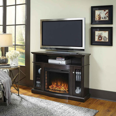 Meuble télé avec tablettes réglables Modern Espresso