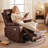 Dual Motor Heating Massage Elderly-Movable Recliner Chair with Wheels and Power Supply-1722119396