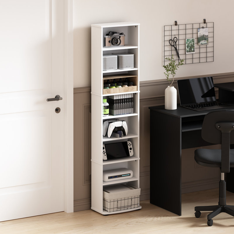 Lansing 54.1'' H Media Shelves, White