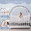 Tente de lit pour bébé, auvent escamotable avec fermeture à glissière, housse de lit de bébé portable, grande ouverture et espace-122443918
