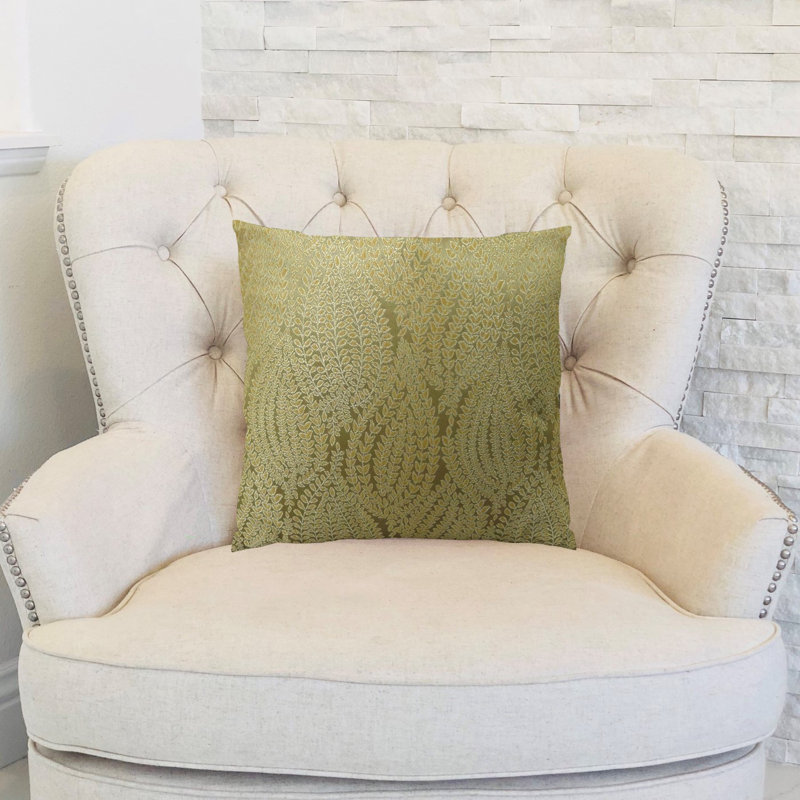 Leaf Pod Handmade Throw Pillow, 22" x 22"