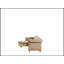 Canapé modulaire luxueux en velours capitonné avec base en bois, parfait pour les espaces de vie élégants et confortables.