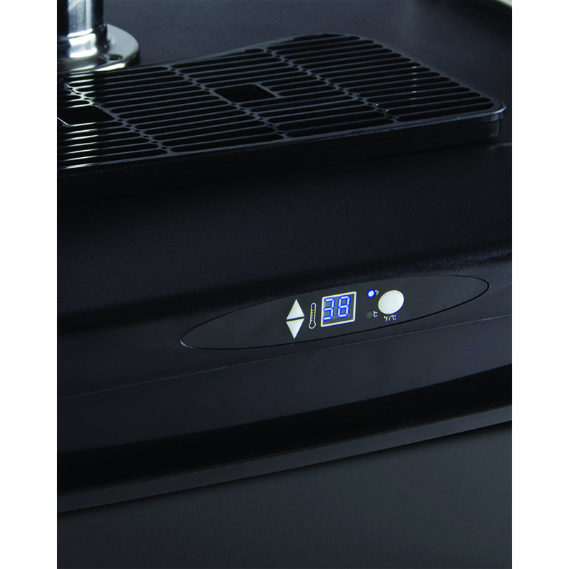 Kegco 5.8 Cubic Feet Dual Tap Freestanding Kegerator with, Black