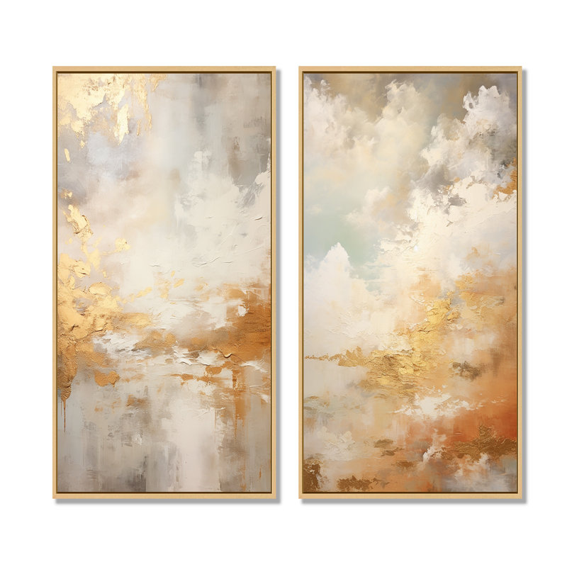 Ensemble de salon 2 pièces Magic Sky Simplicity, H 28 po x l 25 po, Cadre flottant brun