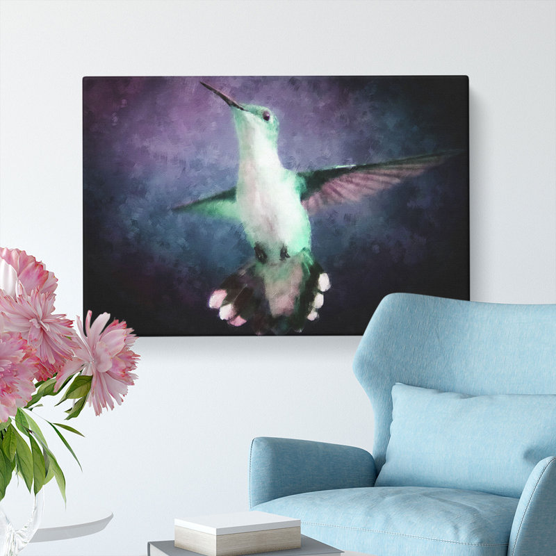 Hummingbird Bird In Flight - Wrapped Canvas, 40cm H x 60cm W x 3cm D