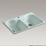 Hartland 33" L x 22" W x 9-5/8" Double Basin Drop-In Kitchen Sink
