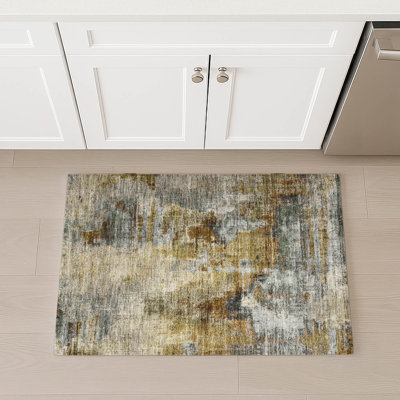 Machine Washable Indoor/Outdoor Chantille ACN2300 Abstract Rug