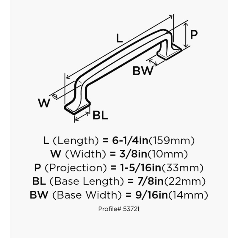 Westerly Bar Pull, Satin Nickel, 8 13/16"