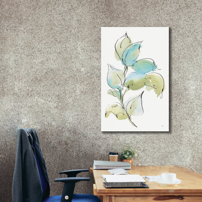  «Textured Leaves 1» par Chris Paschke, art mural sur toile, 26 po x 40 po