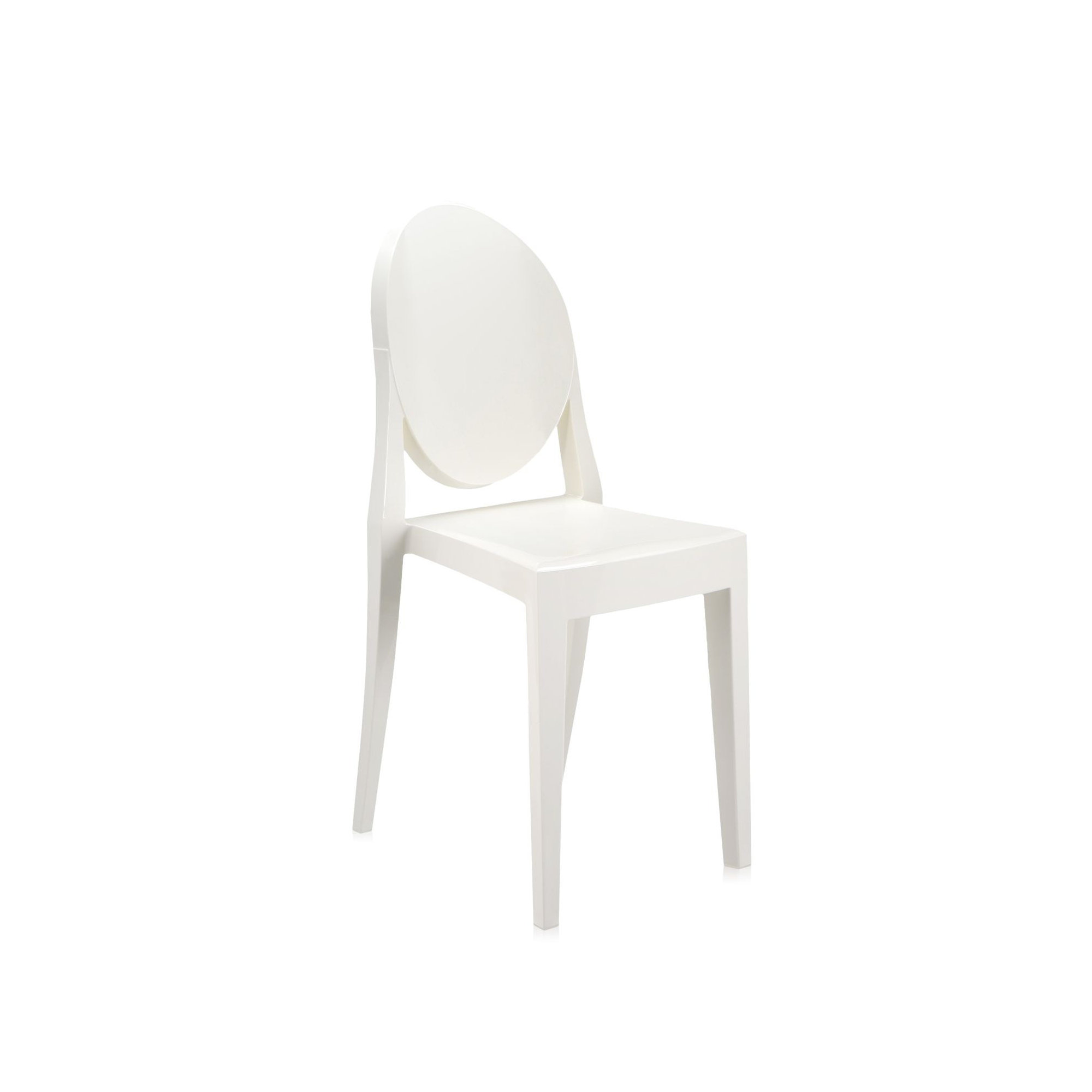 Victoria Ghost Chair, Glossy White