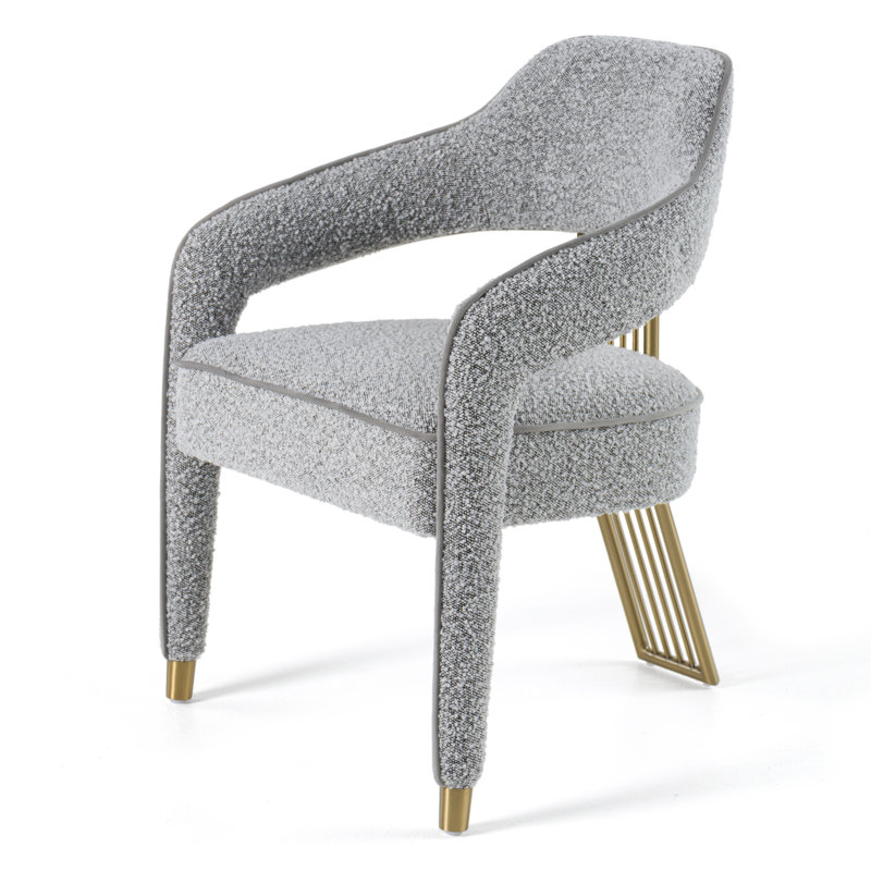 Chaise avec accoudoirs en polyester Kutsal