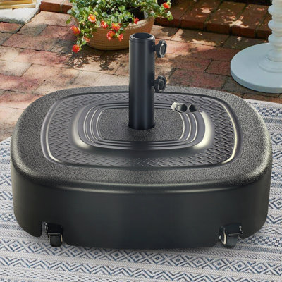 Ladanian Plastic Mobile Free Standing Base with 4 Wheels and 2 Locks
