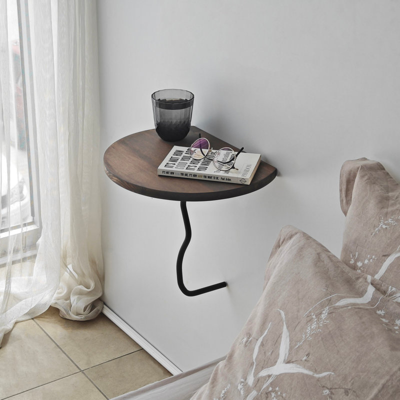 Locelso Wood Floating Shelf, 35cm H x 35cm W x 35cm D, Black