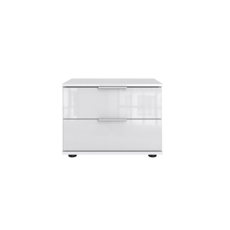 Ramont 52cm W Particle Board / Chipboard Bedside Table, White