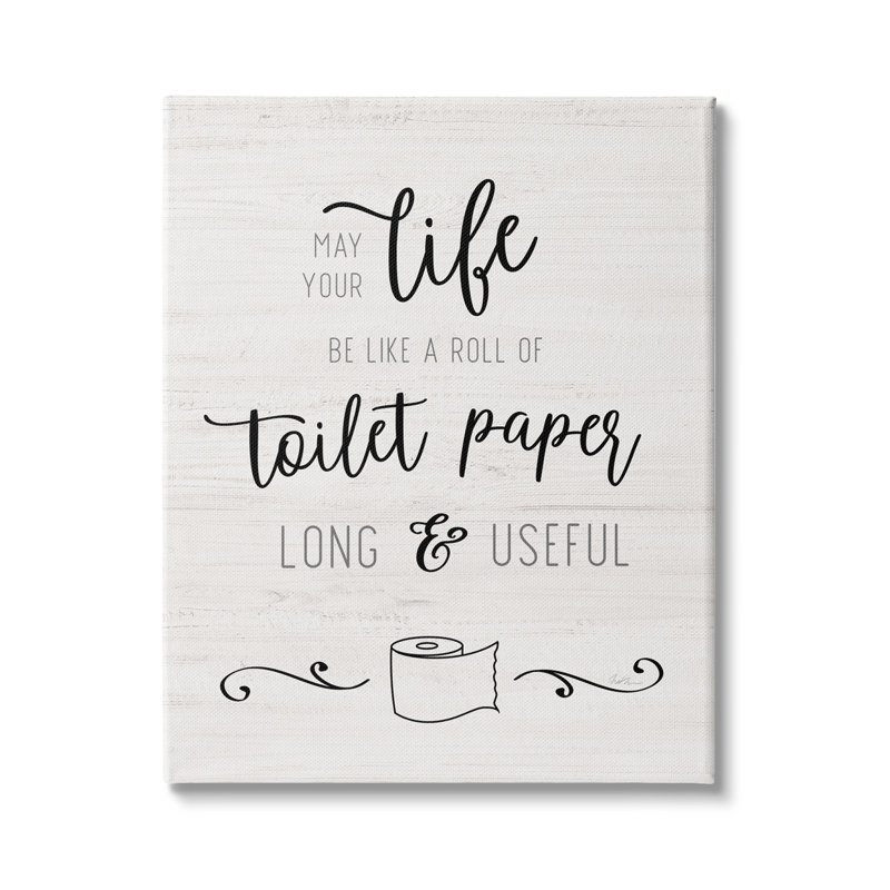 «Life Like», rouleau de papier toilette, phrase longue et utile, surdimensionné, rustique, encadrée, estampe numérique de Natalie Carpentieri