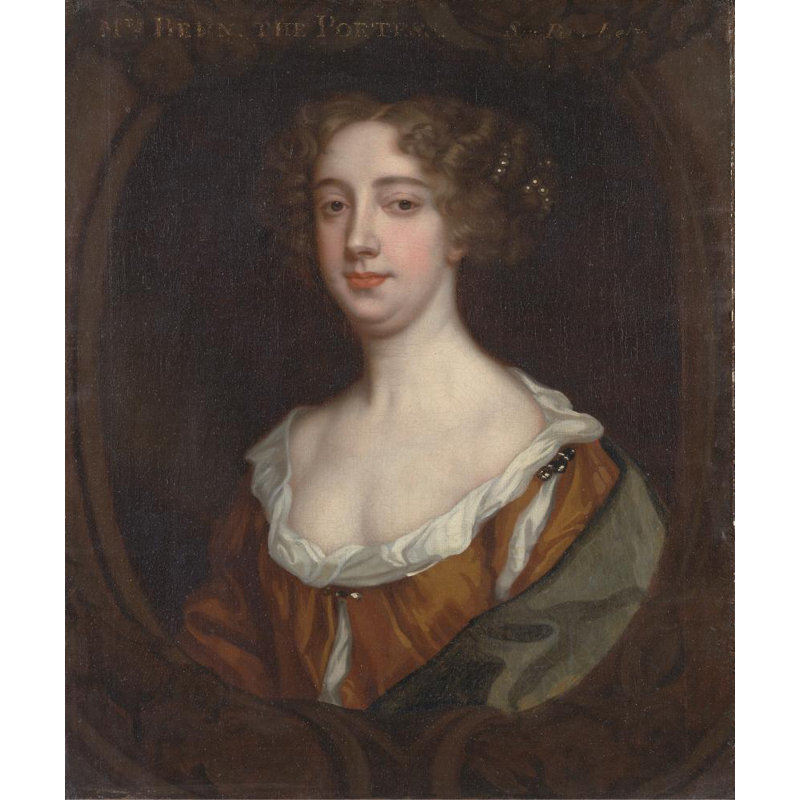 "Aphra Behn" par Sir Peter Lely - Art mural sur toile tendue avec châssis, H 24 po x l 17 po