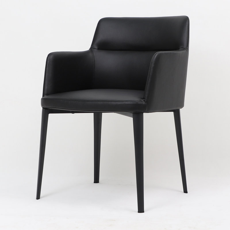 Chaise avec accoudoirs Jahnke Earle, Noir