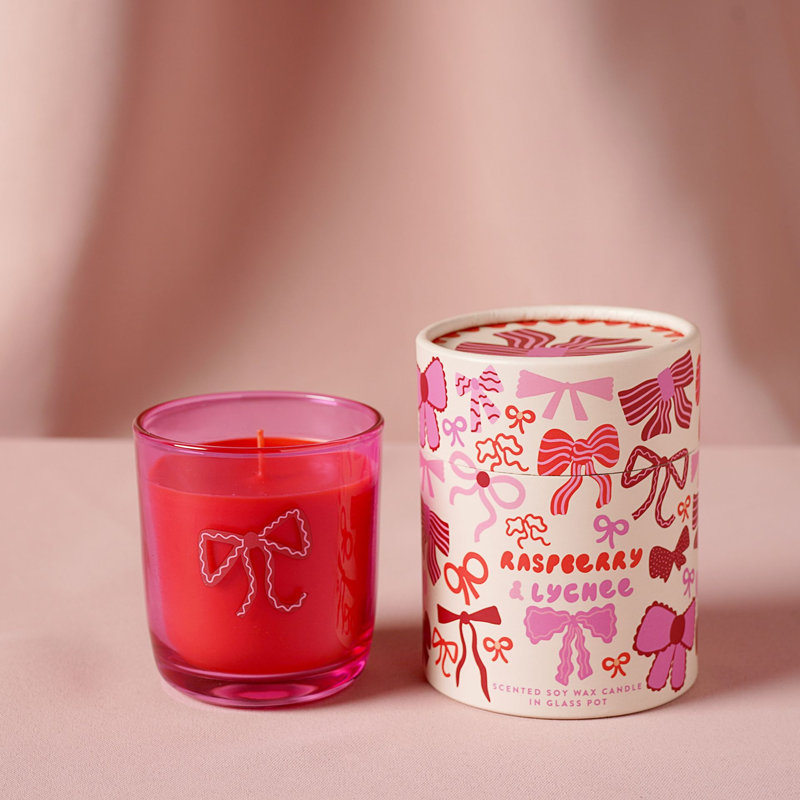 Fruity Jar Candle with Glass Holder