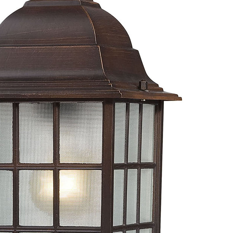 Gillian Outdoor Hanging Lantern, Rustic Bronze