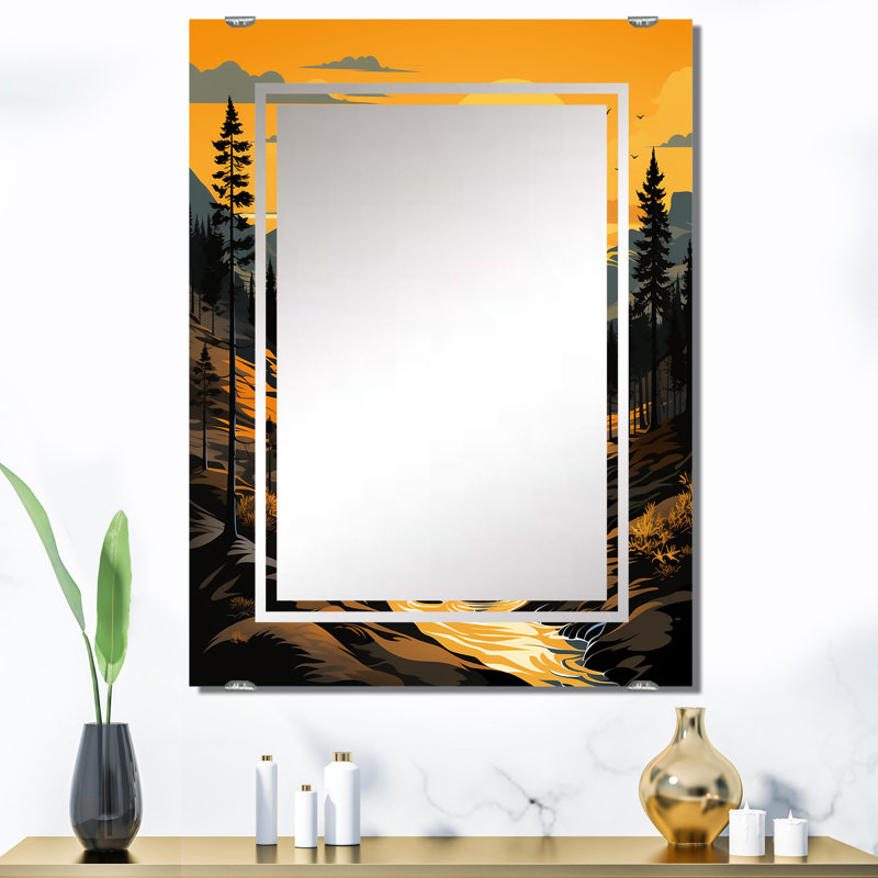Miroir mural Mountains River Serenity II - Fruits MIR141242, 40 po x 30 po