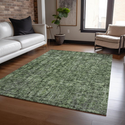 Machine Washable Indoor/Outdoor Chantille ACN1145 Cactus Rug