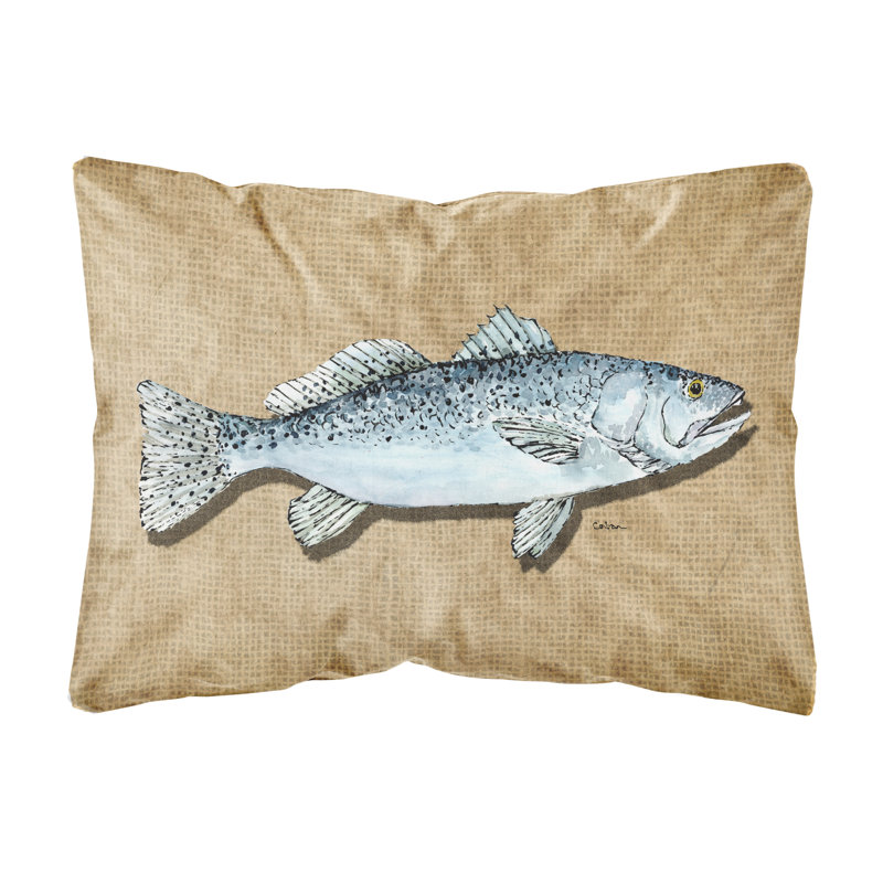 Coussin décoratif intérieur/extérieur à truite tachetée