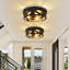 12,6 po Plafonnier encastré noir 3 lumières avec capuchon rotatif Farmhouse (paquet de 1)-1683830092-1683830091
