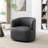 Tybias Faux Leather Swivel Barrel Chair-110828115