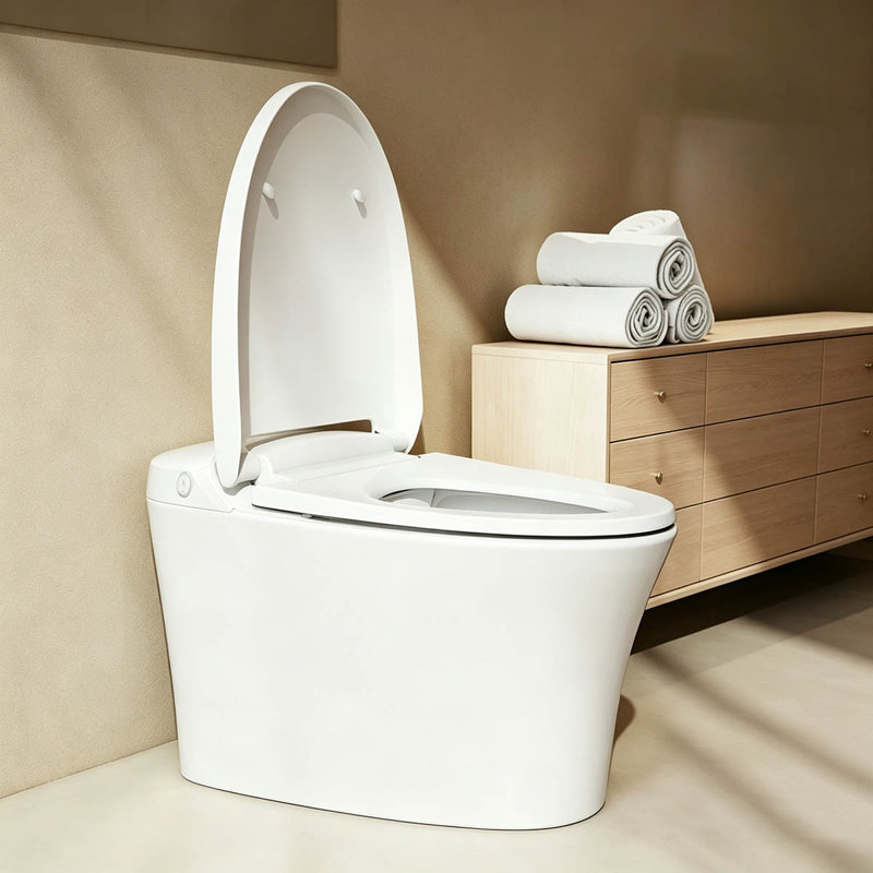 12" Rough-In Smart Bidet Toilet with Auto Flush on Exit, Heated Seat, Manual Flush for Power Outage, Multi-Functional