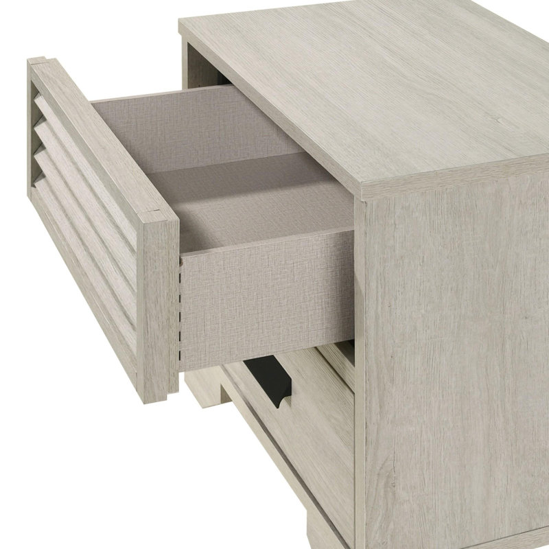 Table de chevet contemporaine à persiennes