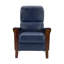Fauteuil inclinable manuel en cuir véritable-132947629