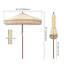 Parasol raffiné décontracté en bois massif de 7 pi Boho pour hôtel de charme, salon Vineyard Estate, spa bien-être - rustique bohémien, beurre-147701114-147701116