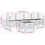  Outdoor Sofa Set 5 Pcs Solid Acacia Wood Sectional Garden Furniture