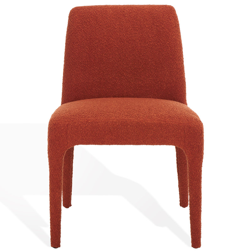 Derrick Upholstered Dining Chair, Rust Orange