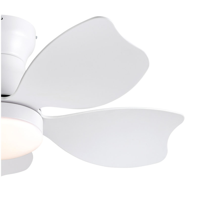 30 In Small Kid's Ceiling Fan Lighting with Remote Control for Small Children Room, White