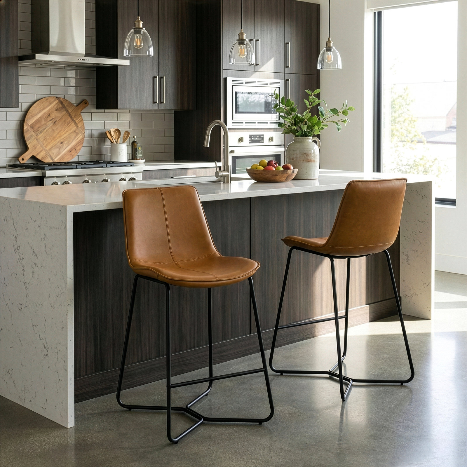 Alivia Bar and Counter Stool, Cappuccino, Counter Stool (26" Seat Height)