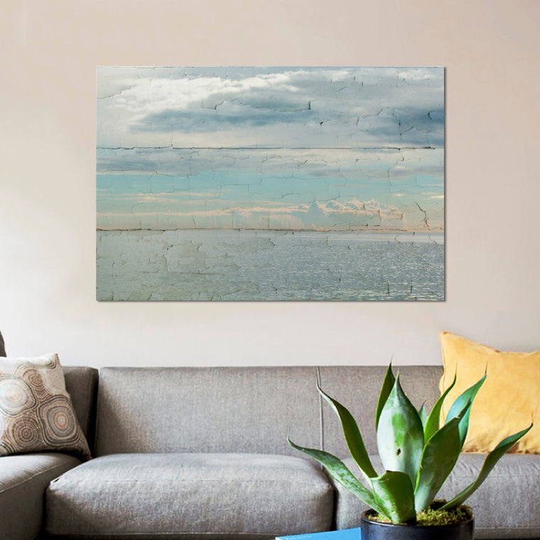 «Calm Waters», impression sur toile, H 24 po x l 32 po x P 1 po, Papier avec cadre noir, Blanc