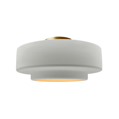 Radiance Ceramic Semi Flush Mount - Replaceable Bulb