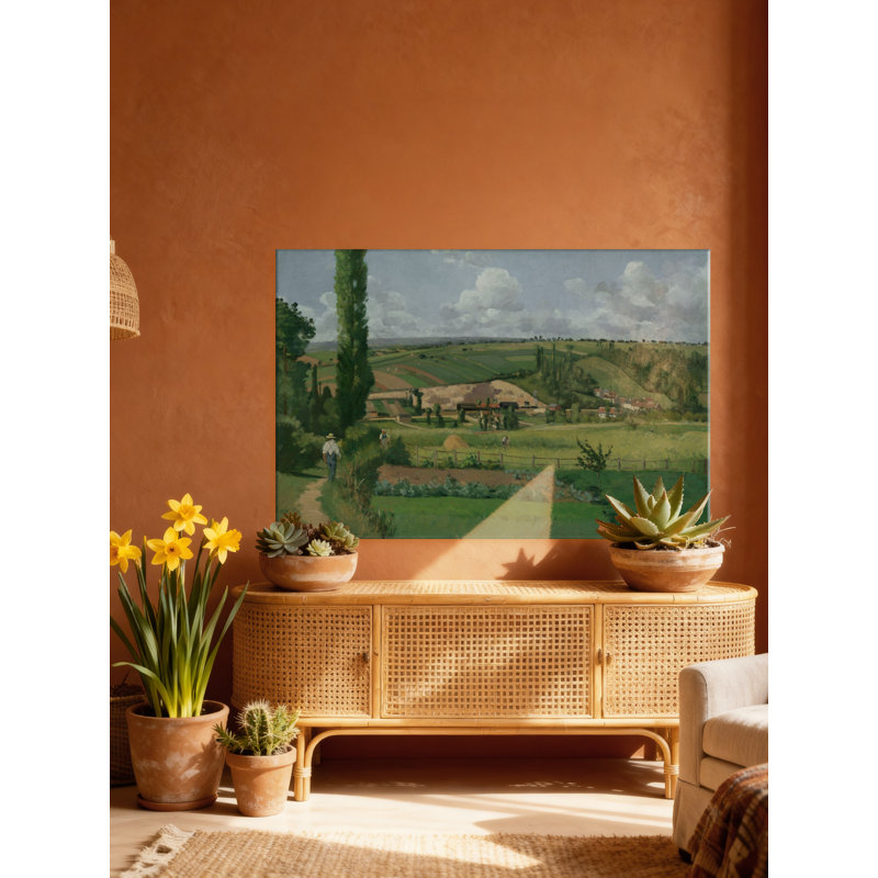 «Landscape at Les Pâtis, Pontoise», reproduction sur toile tendue, H 16 po x l 24 po