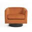 Velvet Upholstered Swivel Barrel Chair-908187376