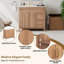 Meuble-lavabo de 36 po en bois avec cadre en bois massif, 2 portes à fermeture douce, 3 tiroirs à fermeture douce, tablette réglable, armoire de rangement moderne pour petites salles de bain
