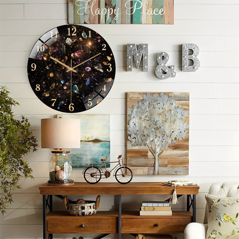 Horloge murale en cristal Galaxy