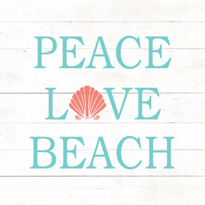 Peace Love Beach - Wrapped Canvas Print