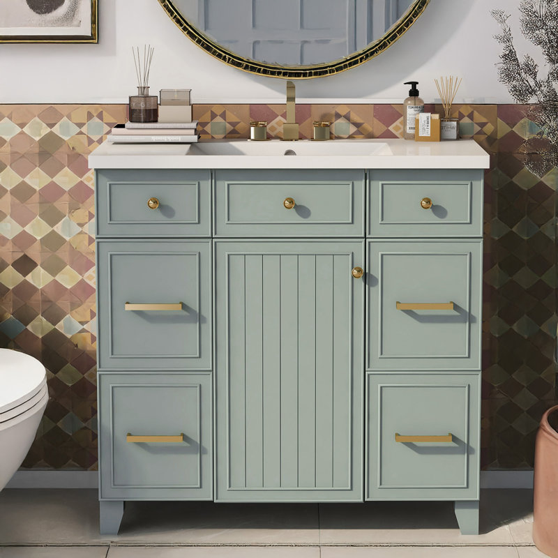 Armoire de salle de bain Nicette, Vert