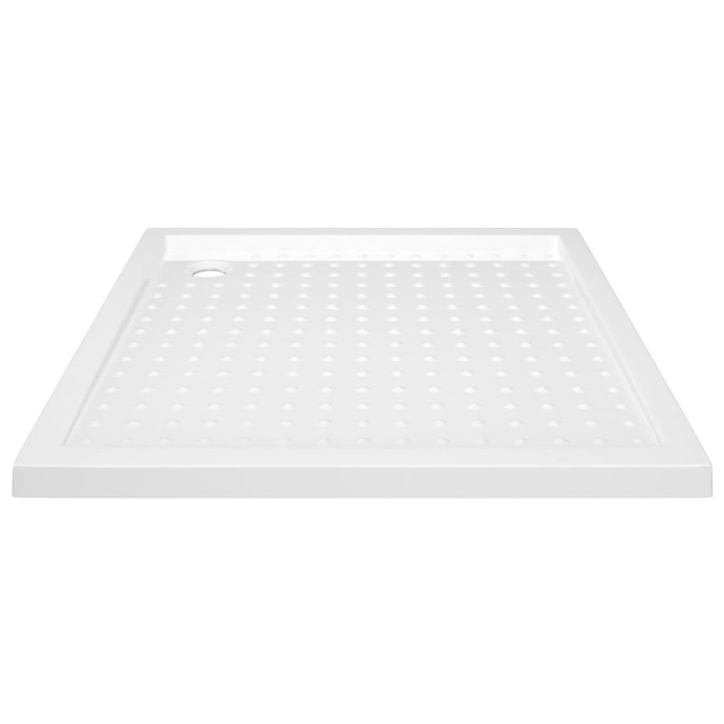 Jaimes Plastic Shower Tray - White, Corner, 4cm H x  90cm W x 90cm D